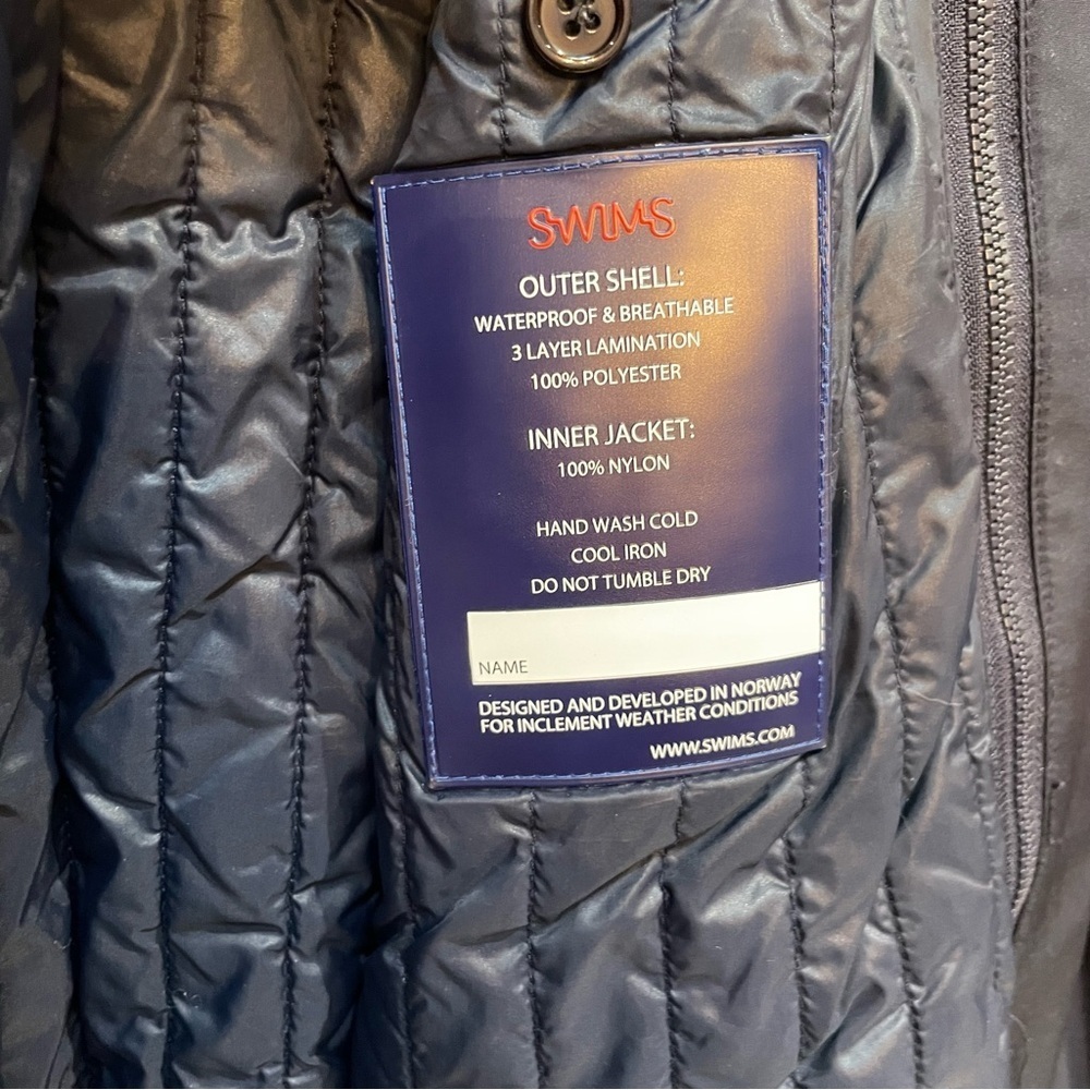Swims Dark Blue Hooded Raincoat - Picture 3 of 6